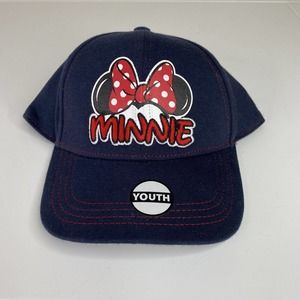 NWT Youth Disney Authentic Jerry Leigh Navy Blue Minnie Mouse Baseball Hat/Cap